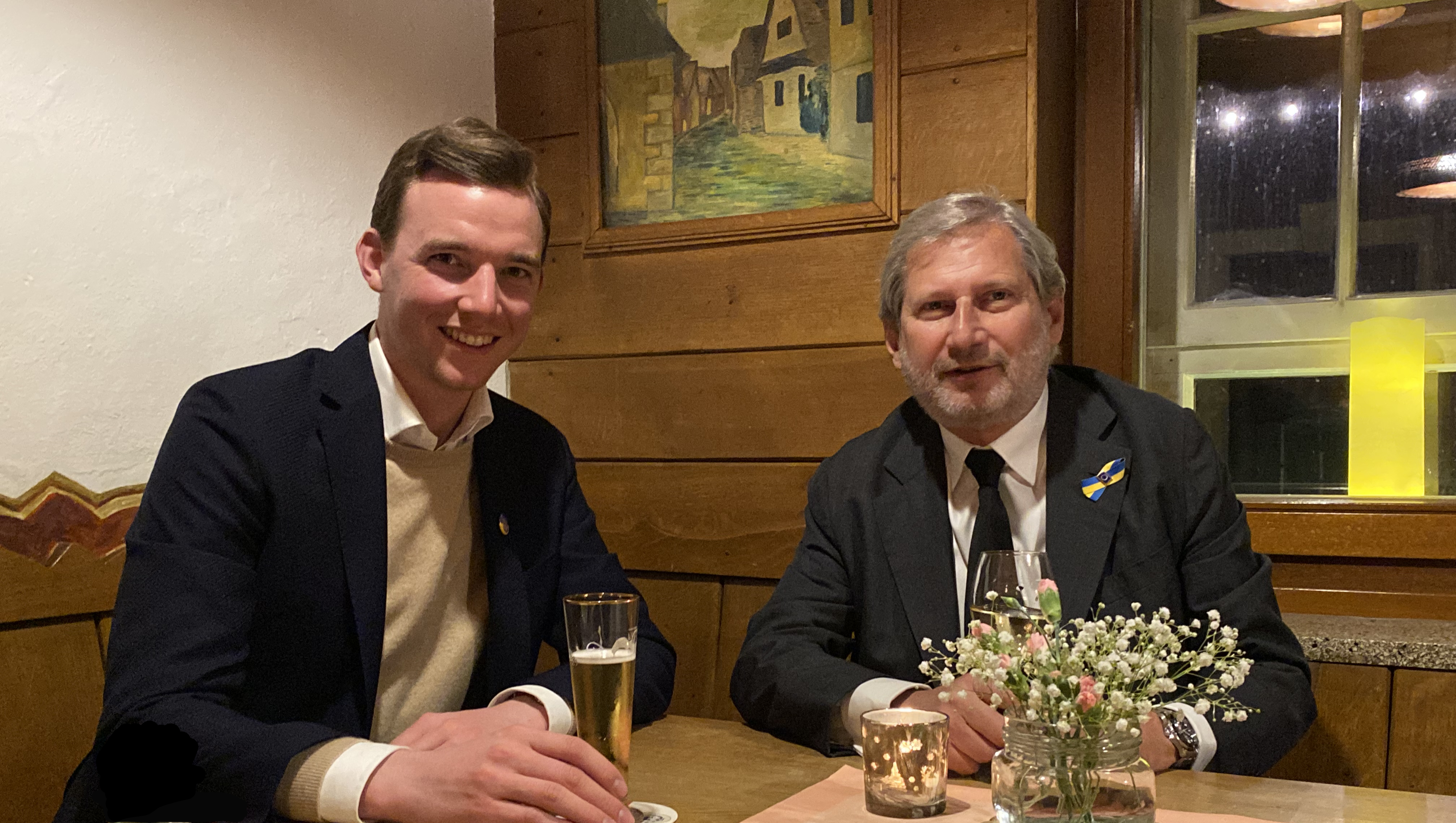 Freuten sich über den gemeinsamen Austausch in Münster: CDU-Landtagskandidat Dr. Julian Allendorf (l.) und EU-Kommissar Johannes Hahn